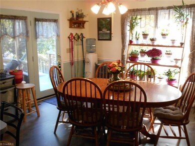 Breakfast area leading to back deck