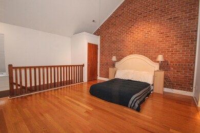 Unique exposed brick accent wall