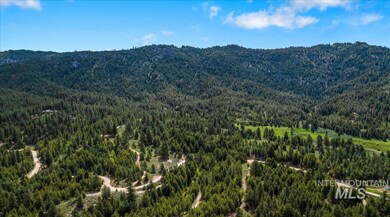 Mountain view with a heavily wooded area