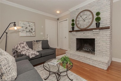 Lovely sitting area in front of fireplace