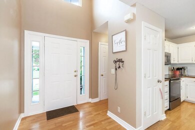 Foyer with 20-foot ceiling.