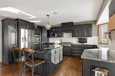 Renovated kitchen with high-end appliances and gra