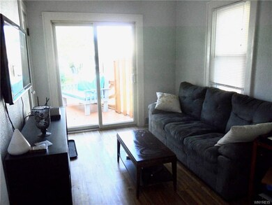 Slding door leads to the large deck