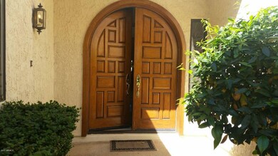 Arched Wood Front Door