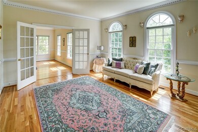 Living Room with French doors leading to Florida R