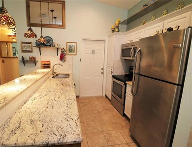 Kitchen with granite countertops