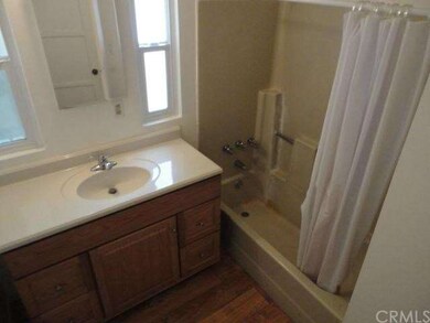 Front bathroom with new vanity and flooring