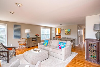 Open living and dining area