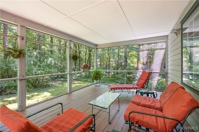 Screened Porch overlooking private back yard
