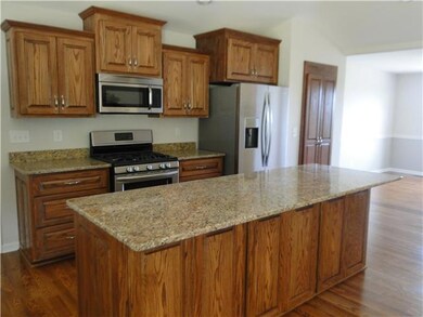 Hardwood flooring and large island