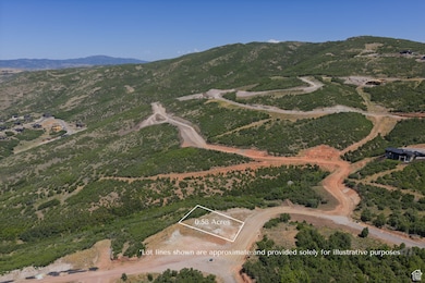 View of property location with property boundaries highlighted and a mountain backdrop