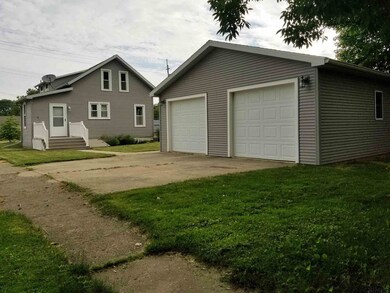 Home and 2-car garage.