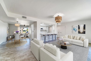 Living and dining space combination
