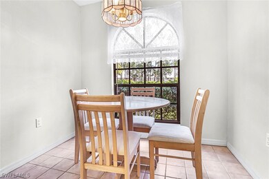View of tiled dining area