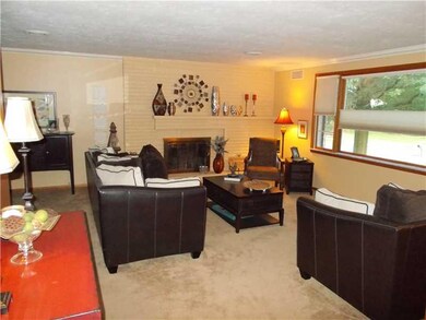 Living Room. Spacious living area features large l