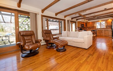 Family room adjacent to open kitchen