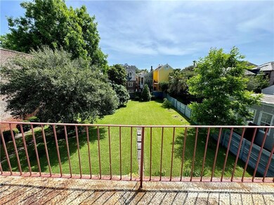 Balcony view of yard