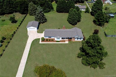 Overhead View of House and over an Acre of Land