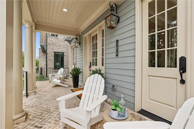 View of covered porch