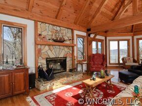 Wood burning fireplace