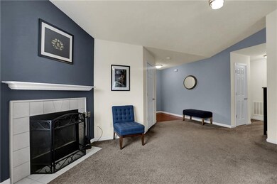 Get cozy by the wood-burning fireplace