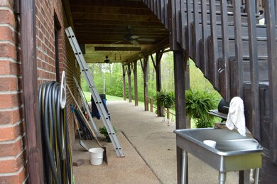 Large patio to enjoy the creek and wildlife.