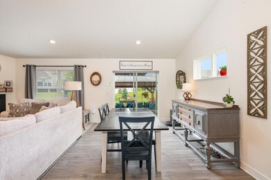 Spacious dinette w easy care laminate  flooring