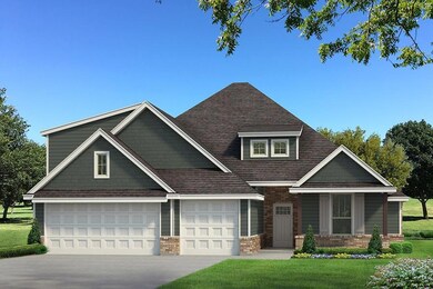 Craftsman inspired home with a front yard, drivewa