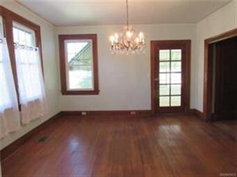 Looking into the dining room from the living room.