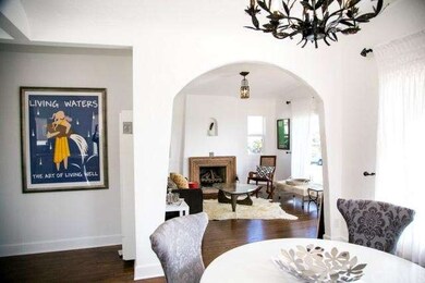Spacious dining area opens to living room and drea