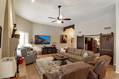 Barn doors leading to office