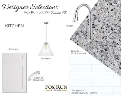 The Duette 4B on lot 77 by Holland Homes LLC. All plans, pricing, and specifications are subject to change without notice.