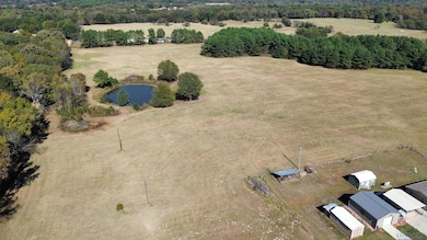 Overview of rural landscape with a large body of water
