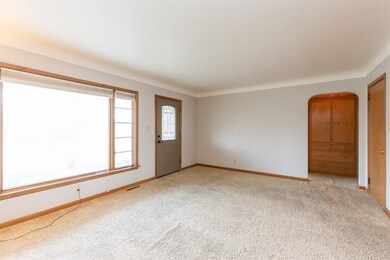 Front door into living room