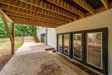Beautiful concrete patio off living room