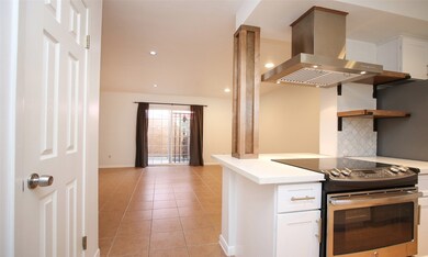 Kitchen open to living room