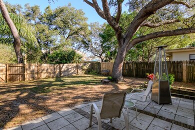 Awesome backyard with beautiful trees