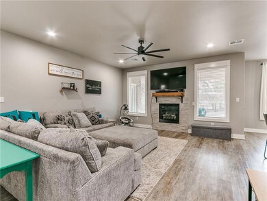 Living area with gas fireplace