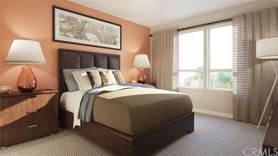 Master bedroom. Residence 12 has doors leading to balcony in master.