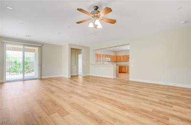 Unfurnished living room featuring light wood-style
