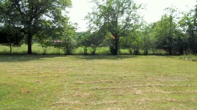 Partial fencing across the backyard. 