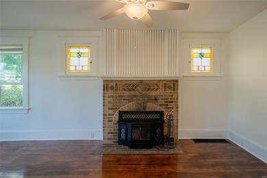 Gorgeous stained glass windows are nice accents fo