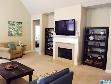 Vaulted ceiling, ventless gas fireplace