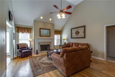 Spacious living room with fireplace!