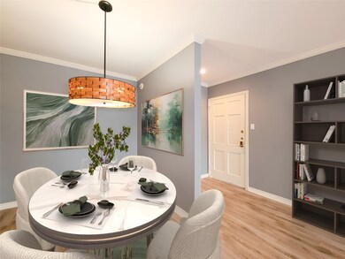 Dining area and entry hall.  There is space for a