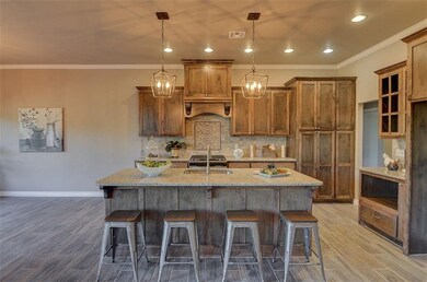Stained woodwork in Kitchen is a Weatherwood color