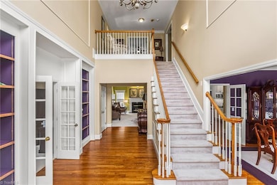 Welcoming entry with built in shelving