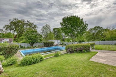 back yard with concrete pool
