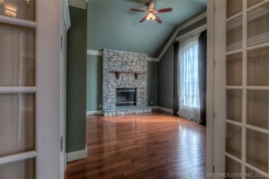 Formal living room or office with private fireplac