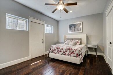 First floor guest room offers split level privacy.